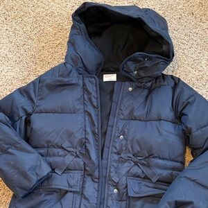 Crewcuts Navy Hooded Puffer Jacket size 12.